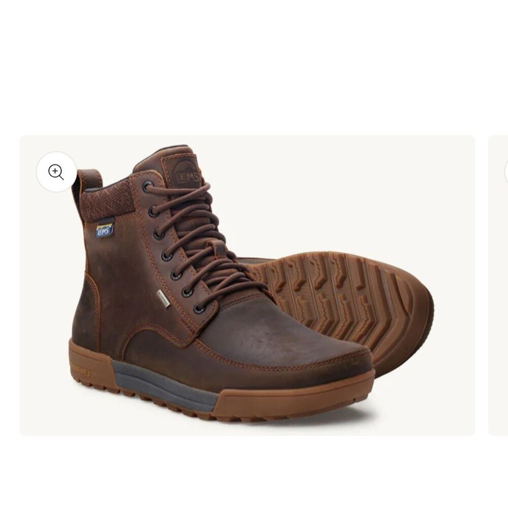Lems Men's Boulder Summit Waterproof -RUGGED BARK - Size 11.5 New In Box